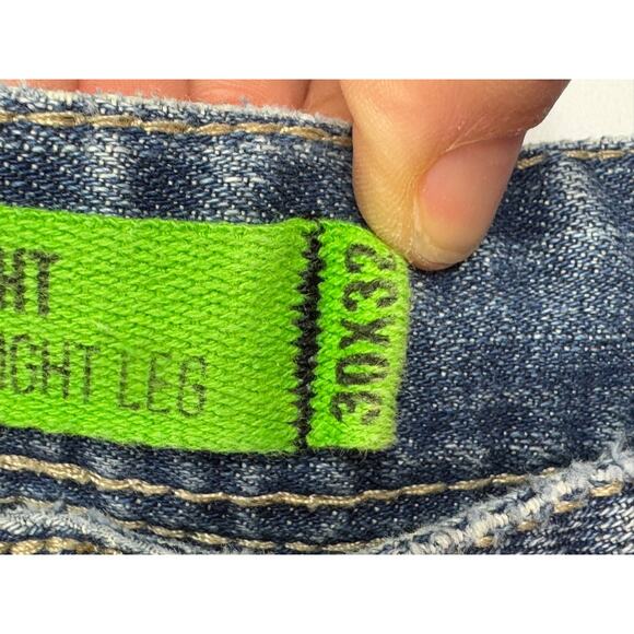 Rock & Roll Denim Mens Pistol Regular Straight Leg Blue Denim Jeans - Size 30x30 - Picture 8 of 10